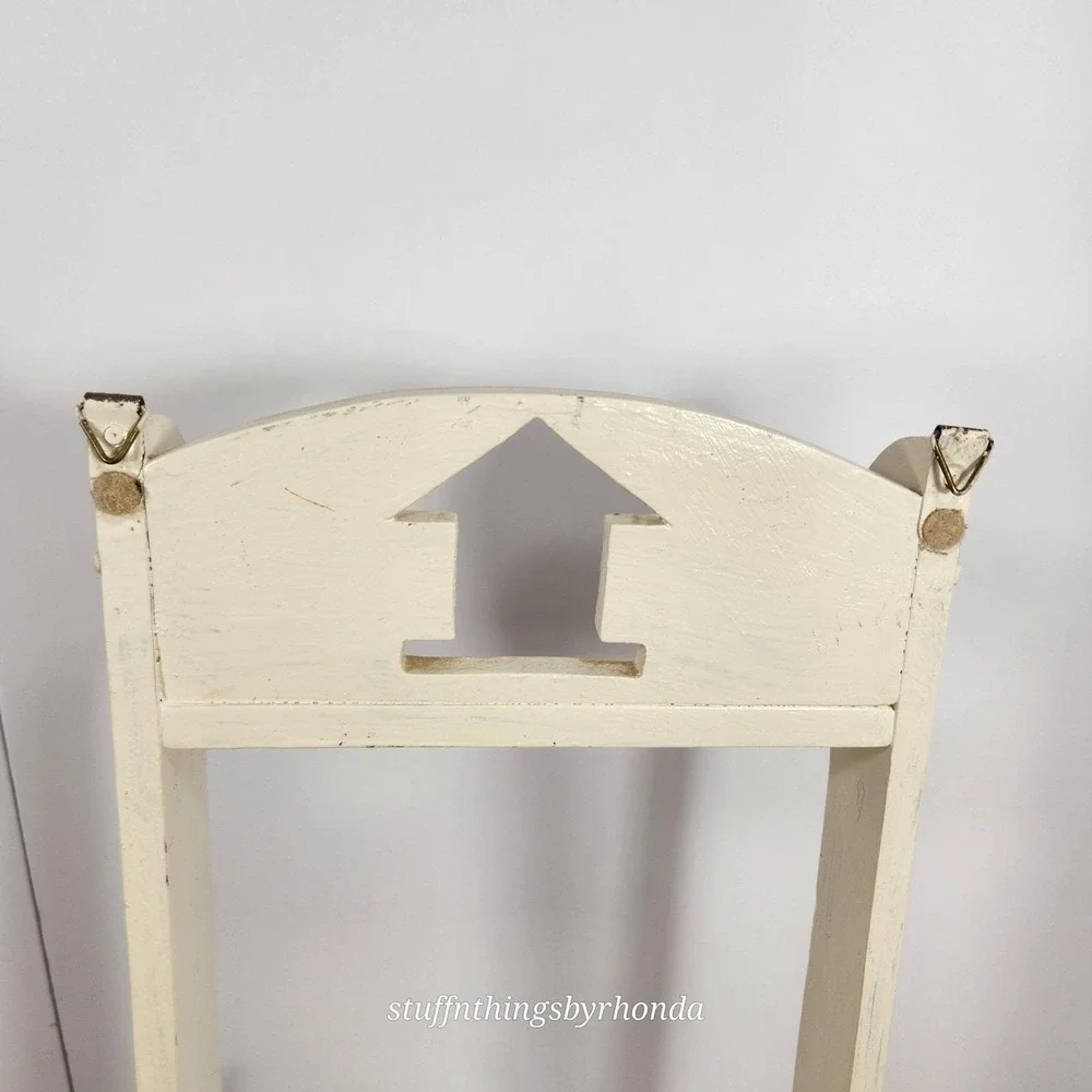 Vintage Wood Wall Mount Writing Shelf Wall Phone Stand / Desk Caddy Charge Stand